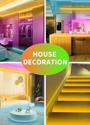 Светодиодная лента ksipze ‎st51 k2410 , rgb led fairy lights strip, с дистанционным...