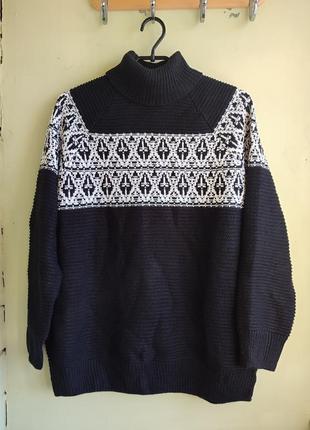 Оригинальный свитер в норвежском стиле от бренда m&amp;s джемпер пуловер реглан