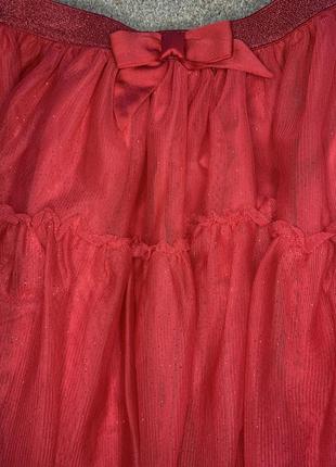 Фатиновая юбка h&amp;m для девочки 8-10 р, красная6 фото
