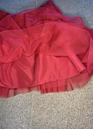 Фатиновая юбка h&amp;m для девочки 8-10 р, красная9 фото