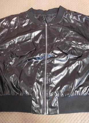 Куртка бомбер из искусственной кожи, 3xl4 фото