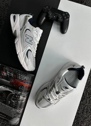 Чоловічі кросівки new balance 530 / нью беленс / демісезонні / весняні, літні, осінні / взуття / шкіра, сітка / білі, чорні, бежеві, сірі