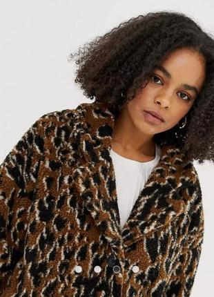 Брендовая леопардовая шуба пальто minimum этикетка2 фото