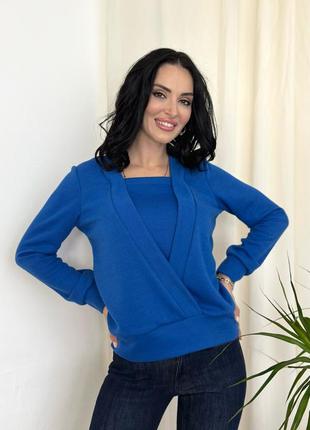 Теплая стильная трендовая демисезонная женская кофточка "alisia" на запах 😍8 фото