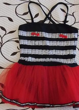 Купальник танцевальный для выступлений на девочку 6-8 лет, фирменный