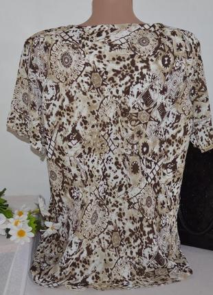 Брендовая шифоновая блуза bonmarche румыния принт абстракция большой размер этикетка2 фото