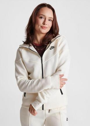 Толстовка nike sportswear tech fleece windrunner full-zip hoodie beige fb8338-110 m4 фото