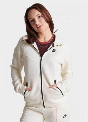 Толстовка nike sportswear tech fleece windrunner full-zip hoodie beige fb8338-110 m2 фото