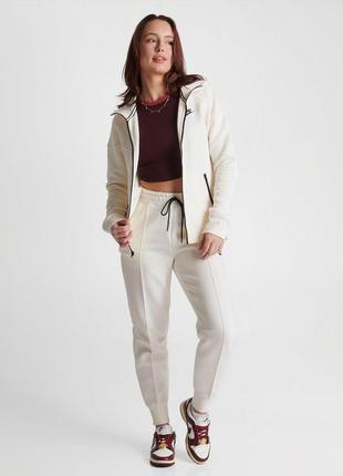 Толстовка nike sportswear tech fleece windrunner full-zip hoodie beige fb8338-110 m3 фото