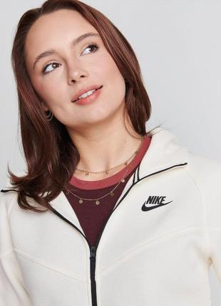 Толстовка nike sportswear tech fleece windrunner full-zip hoodie beige fb8338-110 m6 фото