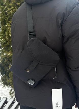 Барсетка c.p. company чорна сумка через плече