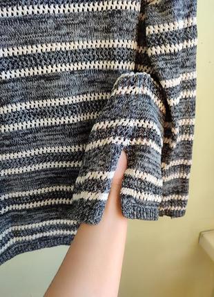 Оригинальный пуловер от бренда m&amp;со джемпер свитер в полоску туника оверсайз5 фото