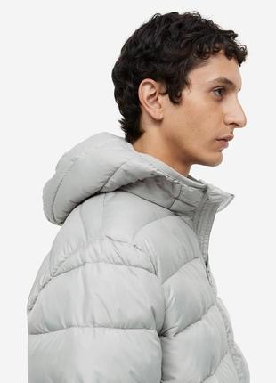 Пуховик h&m puffer grey 1183921002 s3 фото