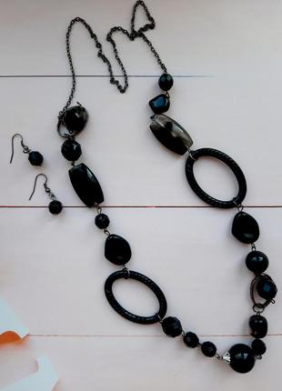 Набор украшений бижутерия цепочка ожерелье колье серьги1 фото