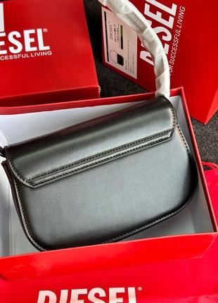 Сумка-клатч брендовая женская премиум diesel 1dr iconic shoulder bag black10 фото