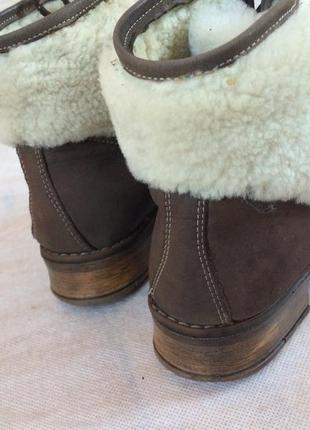 Женские зимние ботинки кожа мех овчина5 фото