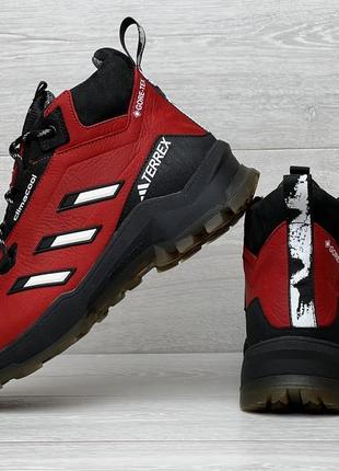 Зимові спортивні черевики, кросівки шкіряні термо, adidas clima gore-tex red2 фото