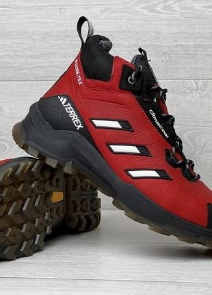 Зимові спортивні черевики, кросівки шкіряні термо, adidas clima gore-tex red3 фото