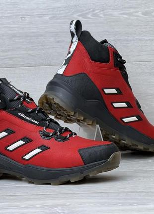 Зимові спортивні черевики, кросівки шкіряні термо, adidas clima gore-tex red4 фото