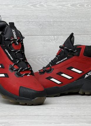 Зимові спортивні черевики, кросівки шкіряні термо, adidas clima gore-tex red5 фото