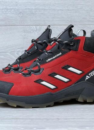 Зимові спортивні черевики, кросівки шкіряні термо, adidas clima gore-tex red7 фото
