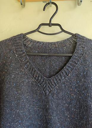 Оригинальный джемпер оверсайз с геометрическим принтом пуловер свитер шерсть3 фото