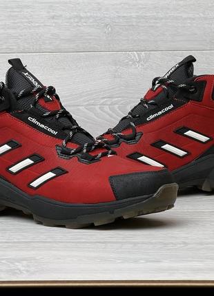 Зимові спортивні черевики, кросівки шкіряні термо, adidas clima gore-tex red9 фото