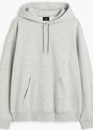 Худі h&m relaxed fit hoodie grey 970819007 s