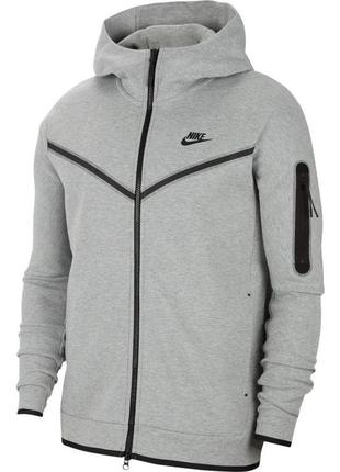 Толстовка nike sportswear tech fleece grey cu4489-063 l2 фото