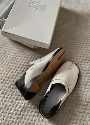 Туфлі лофери maison margiela + шкарпетки , шкіряні туфлі 23.5 см