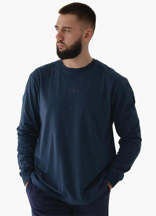 Лонгслів gap logo t-shirt blue 457551011 xs