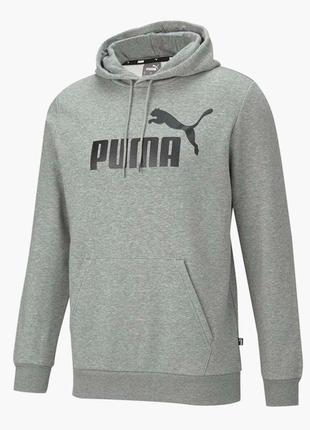 Худі puma essentials logo hoodie mens casual grey 846812-03 l1 фото