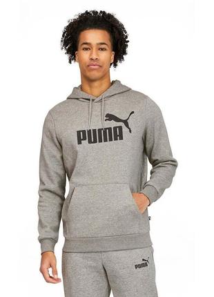 Худі puma essentials logo hoodie mens casual grey 846812-03 l4 фото