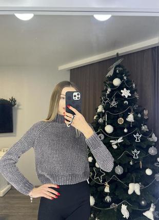 Серый свитер h&m 5