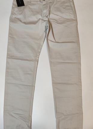 Брюки чиносы zara skinny fit eur 46. новые, молочного цвета5 фото