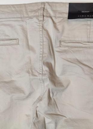 Брюки чиносы zara skinny fit eur 46. новые, молочного цвета8 фото