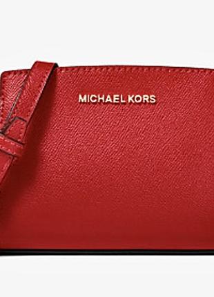 Красная сумка michael kors selma medium1 фото