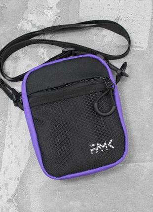 Маленька сумка крос-боді (через плече) famk сbs чорна/фіолетова