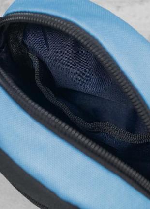 Маленькая сумка кросс-боди (через плечо) famk сbs черная/голубая3 фото
