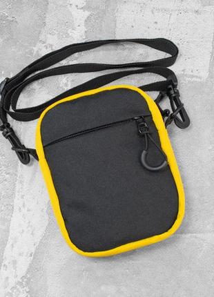 Маленька сумка крос-боді (через плече) famk сbs чорна/жовта2 фото