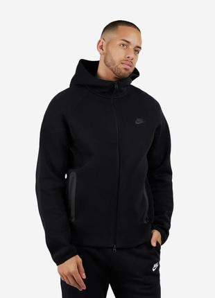 Толстовка nike tech fleece full-zip hoodie black fb7921-010 s3 фото