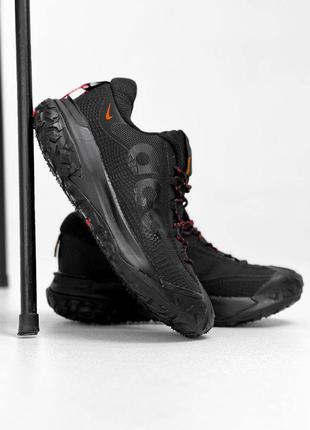 Мужские кроссовки зима-осень в стиле nike acg mountain fly 2 gore-tex black orange