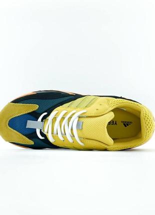 Женские кроссовки желтые с оранжевым в стиле adidas yeezy boost 700"sun"7 фото