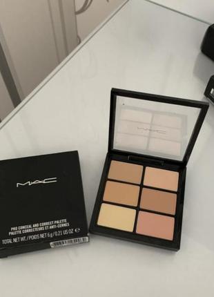 4шт!!палітра консилерів та коректорів для обличчя m.a.c studio conceal and correct palette