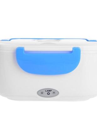 Ланч бокс с подогревом nbz electric lunch box от сети 220в с двумя контейнерами blue3 фото