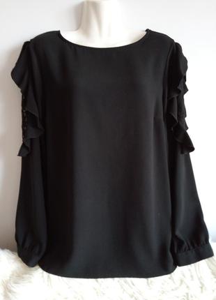 Вільна чорна блуза, f&f, р. 16/xxl
