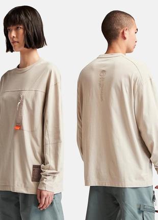 Лонгслів timberland by raeburn long-sleeve t-shirt beige tb0a61b9cy2 m2 фото