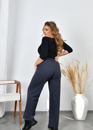 Женские  брюки трикотажные с начесом  большого размера  ( 3 расцветки)2 фото