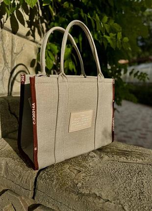 Marc jacobs medium tote bag beige/brown 9