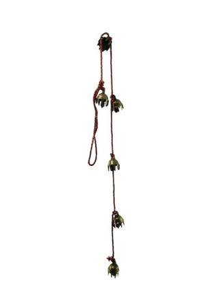 Колокольчики бронзовые на веревке (85*3,8*2,7 см)1 фото